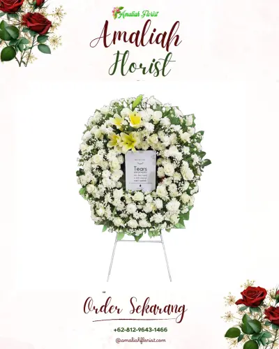 Krans Bunga Duka Cita di Wiyorowetan